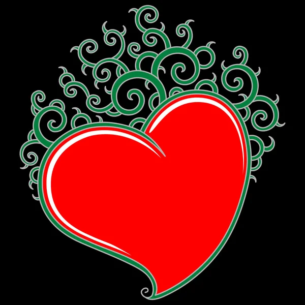 Шаблон сердца слева — стоковый вектор