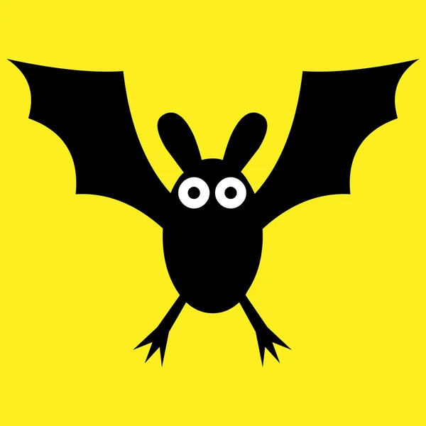 Чорний летюча миша Стокова Ілюстрація