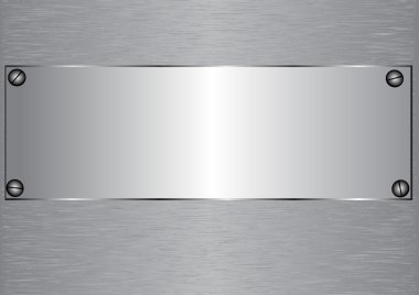 Metal emplate with empty space clipart