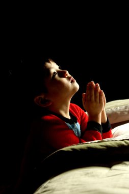 Bedtime prayers. clipart