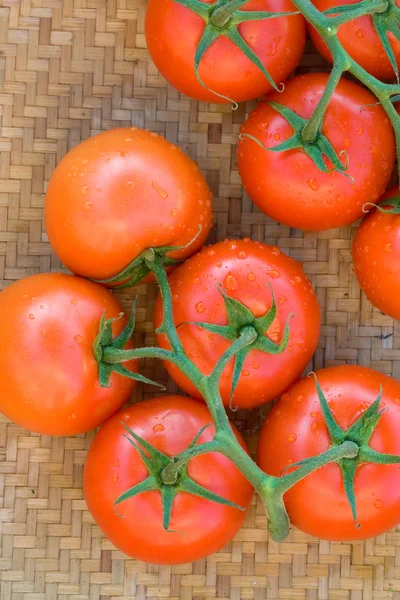 Tomater i en korg. — Stockfoto