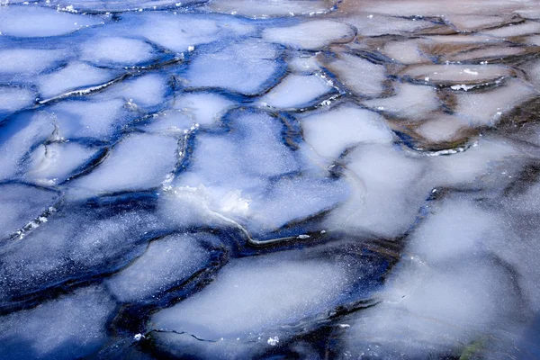 Patterns Frozen Lake — Stock Photo, Image