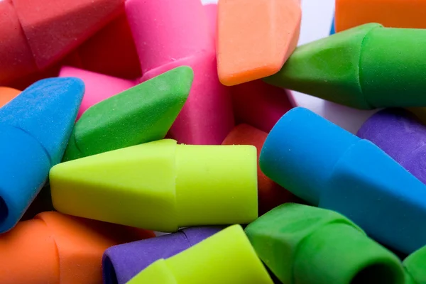 A bunch of erasers. — Stock Photo, Image