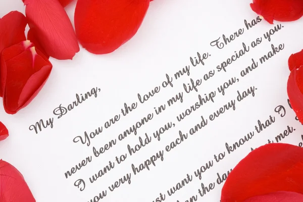 Любовное письмо Валентины . — стоковое фото