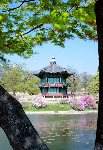 Een Oude Historische Pavilion Kyoungbok Palace Seoul Korea — Stockfoto