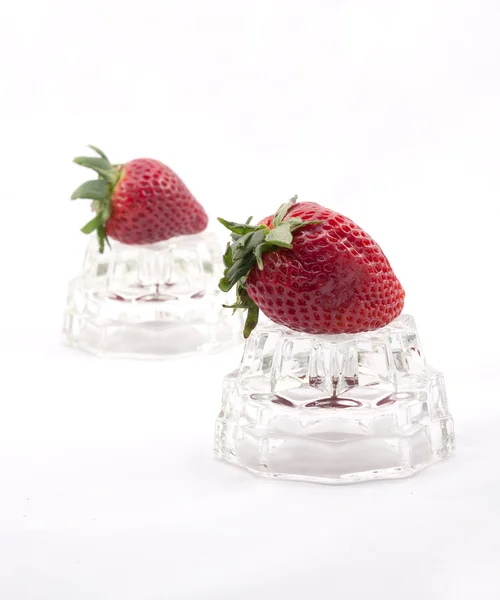 Strawberries against white. — Stock Photo, Image