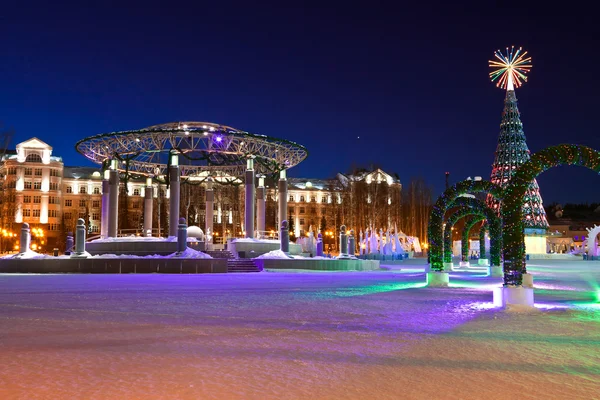 Jul Kalla Holiday Området Morgon Snö Fun — Stockfoto