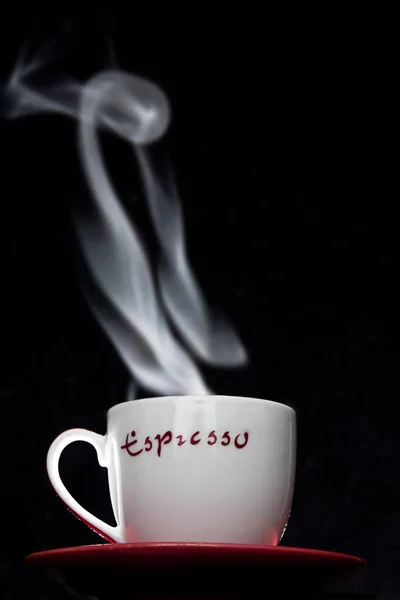 Eine Kaffeetasse Mit Dampfender Flüssigkeit — Stockfoto