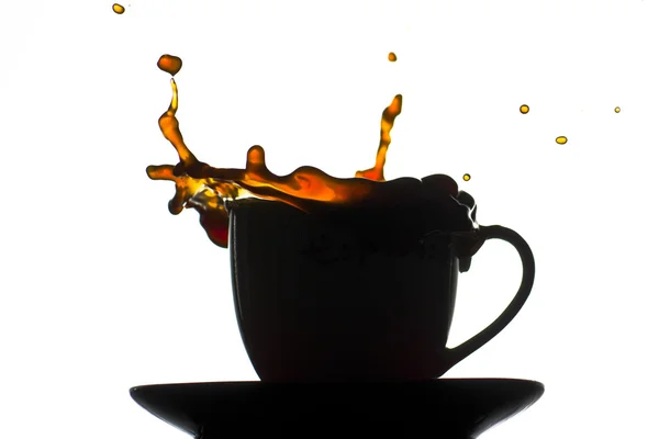 Splash de café — Fotografia de Stock