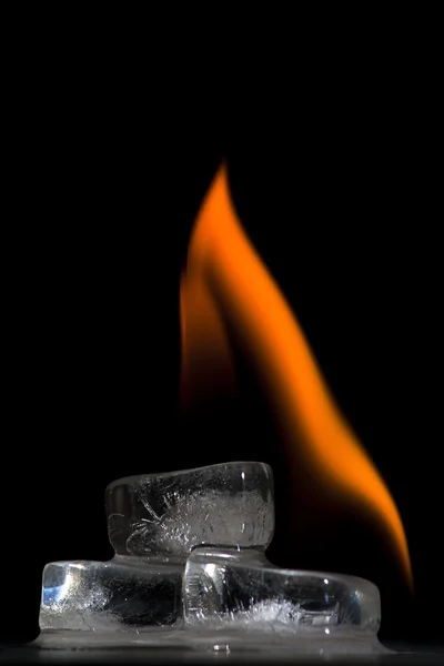 Ogień i lód — Zdjęcie stockowe