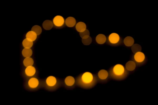 stock image Bokeh heart with candles