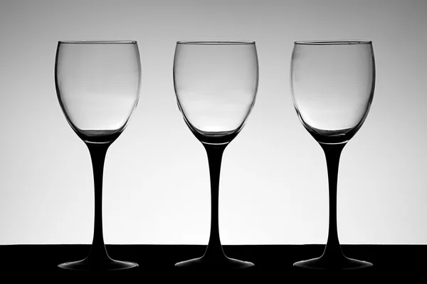 A cascade of wine glasses — Stock Photo, Image