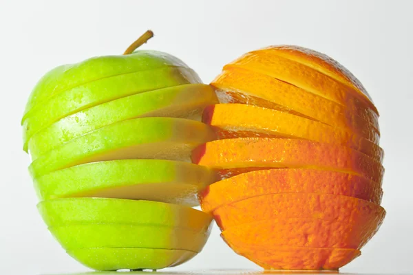 Apple Orange Becoming One — Stock Photo, Image