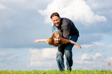 Father and his kid - daughter clipart