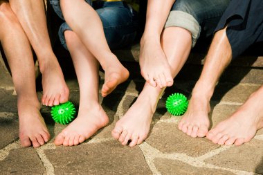 Healthy feet series: feet of men clipart