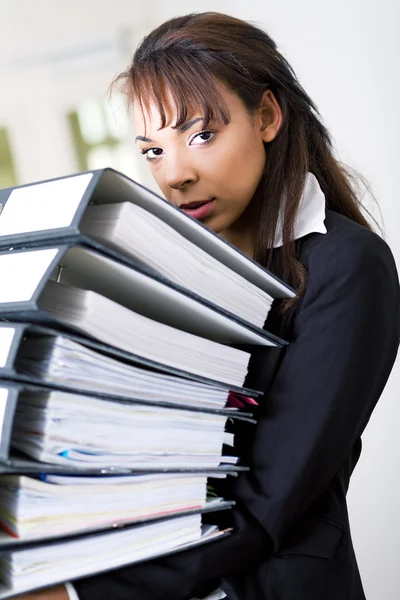 Female office worker with a — Stock Photo, Image