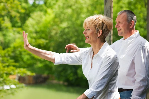 Mature or senior couple deeply — Stock Photo, Image