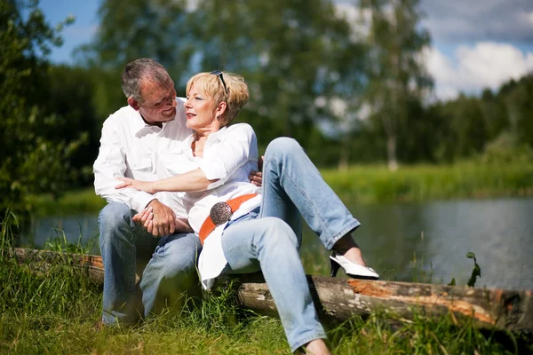 Mature or senior couple deeply — Stock Photo, Image