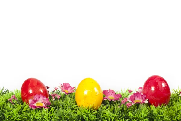 Tre uova di Pasqua in Pasqua — Foto Stock