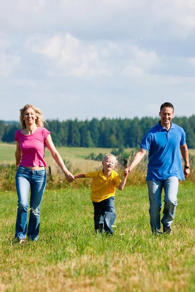 Jonge gezin dat een wandeling — Stockfoto