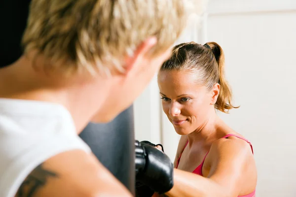 Couple boxeur (hommes et femmes) ) — Photo