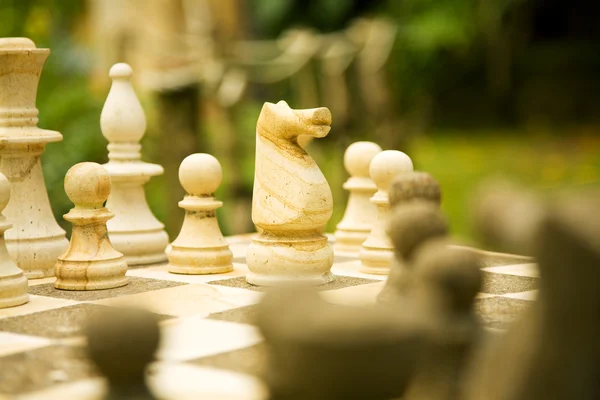 Gioco di scacchi in pietra — Foto Stock