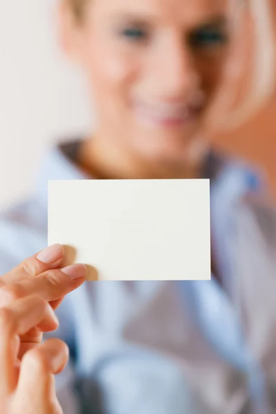 stock image Businesswoman presenting her