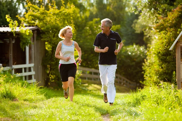 stock image Mature or senior couple doing