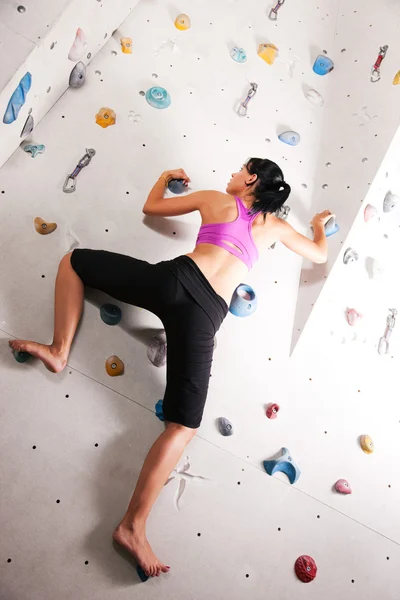 Vrouw met een klimmen — Stockfoto