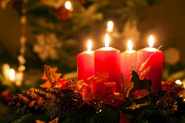 Різдвяні свічки — стокове фото