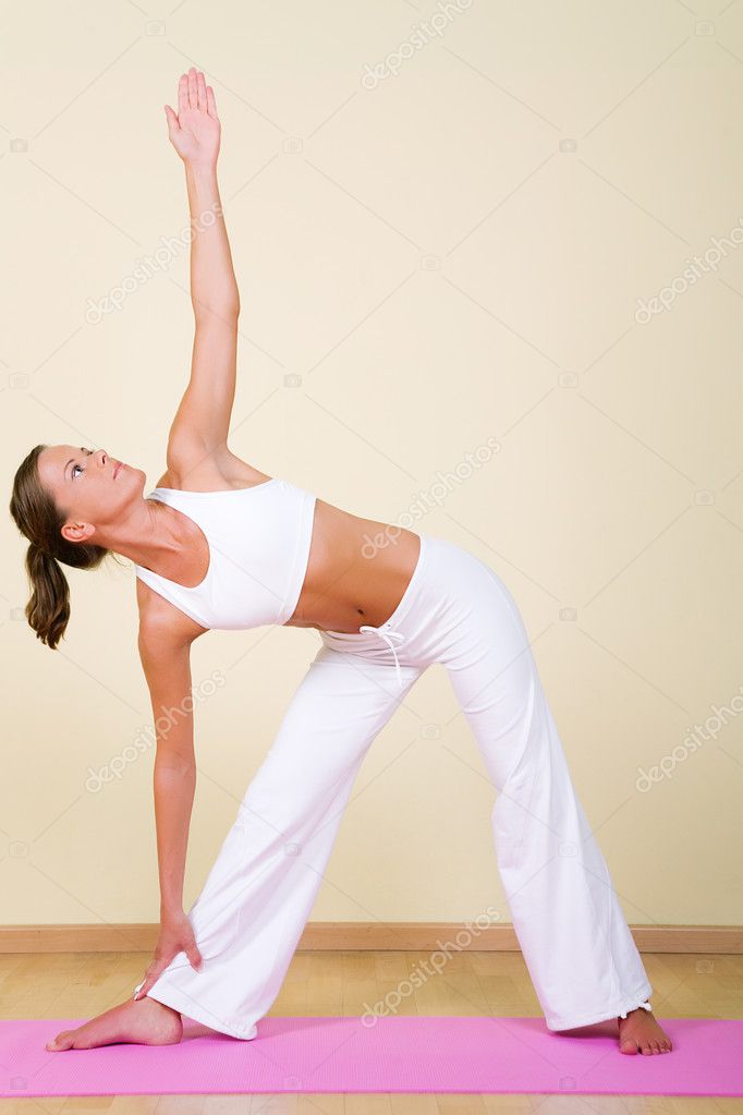 Young woman in a yoga