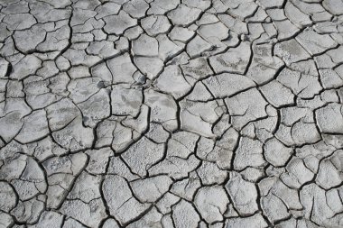 Salinized eroded soil - dry cracked earth clipart