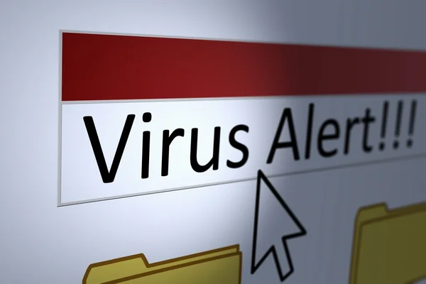 Virové varování — Stock fotografie