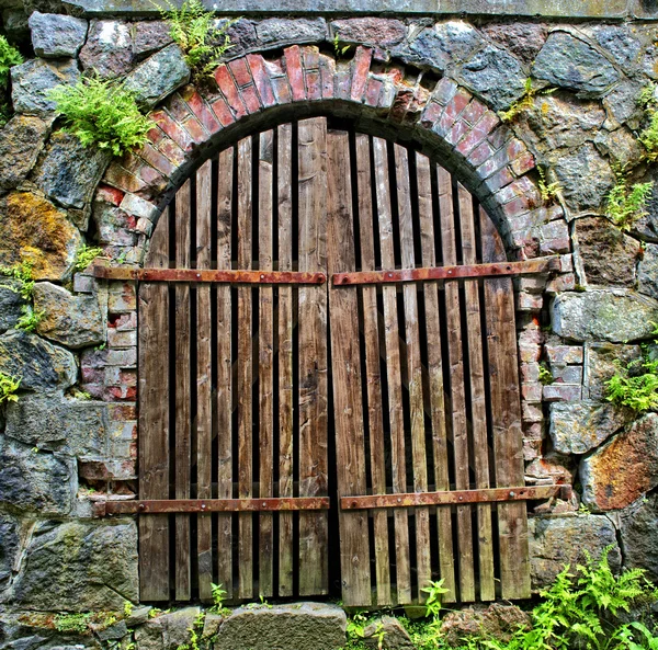 Vecchio cancello di legno Immagine Stock