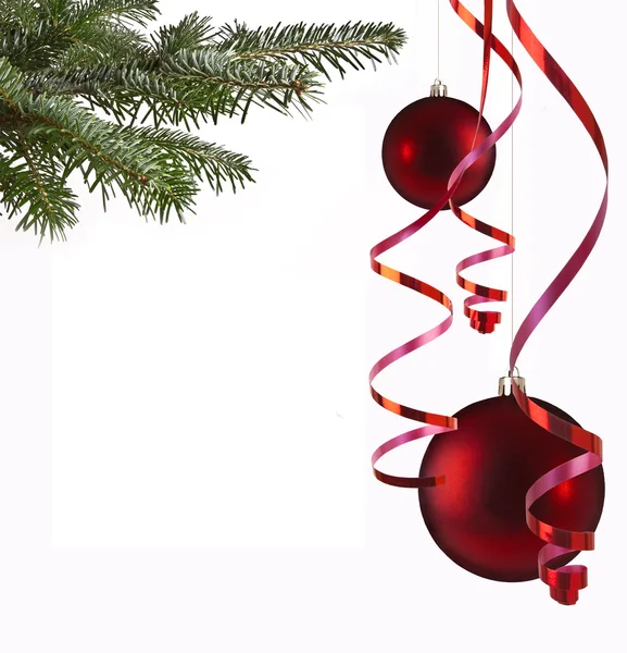 Christmas Balls Paper Streamer Taken Studio — Stock Photo, Image