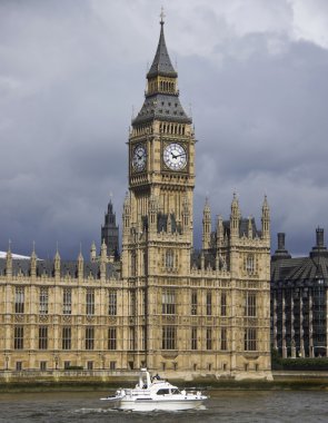 Big Ben on Westminster Palace in London clipart