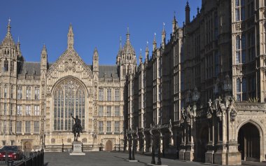 Side of Westminster Palace in London clipart