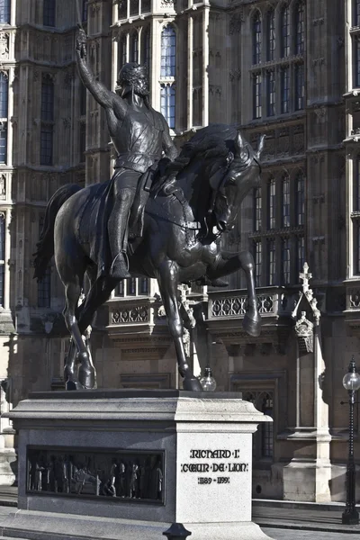 Król Ryszard Pomnik Pobliżu Pałacu Westminsterskiego — Zdjęcie stockowe