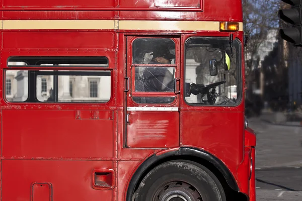 Červený anglický autobus — Stock fotografie