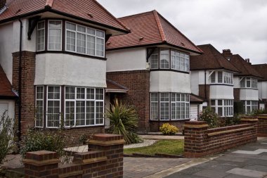 English style houses in London clipart