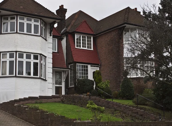 Domy w stylu angielskiego w Londynie — Zdjęcie stockowe