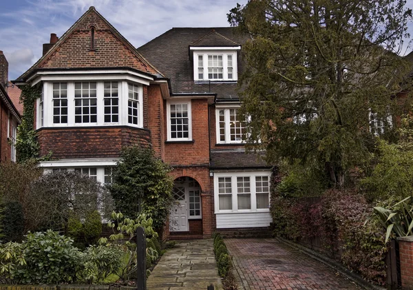 在伦敦的英国风格房子 免版税图库照片
