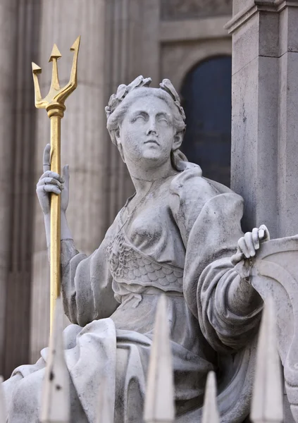 Статуя королеви Анни Соборі Святого Paul — стокове фото