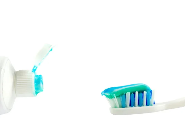Pasta y cepillo dental —  Fotos de Stock
