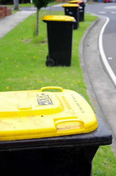 stock image Rubbish bins along the street