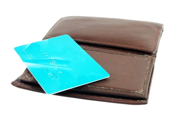 Portefeuille en credit card — Stockfoto