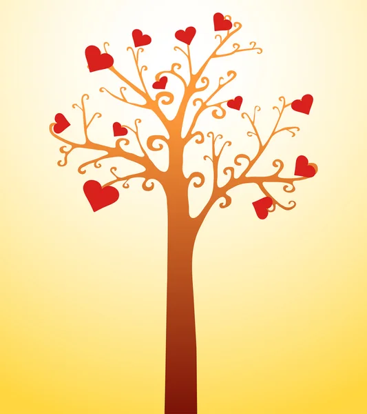 Drzewo z serca — Wektor stockowy