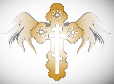 Kruis met vleugels illustratie