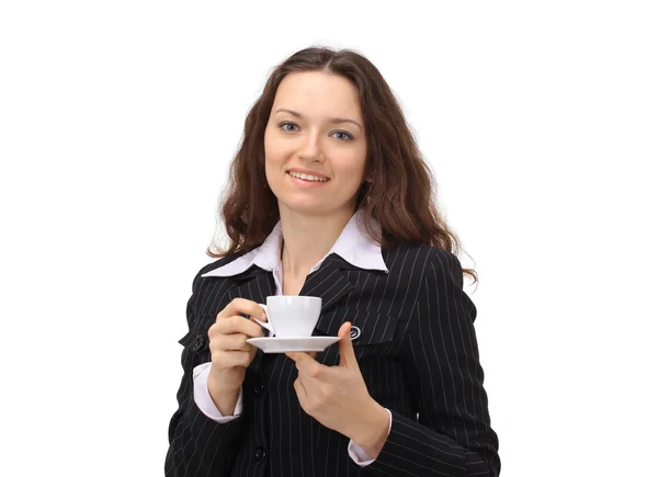 Affärskvinna med kaffekopp! — Stockfoto