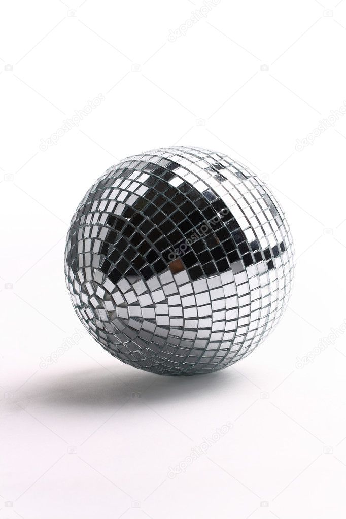 Disco ball isolated on white